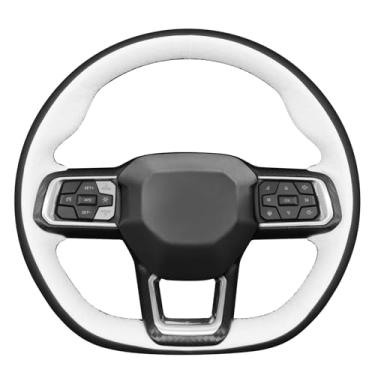 Imagem de MEWANT Capa de volante costurada à mão estilo 3D para Ford Mustang 2024 2025 Acessórios de volante para Ford Mustang 2024 2025