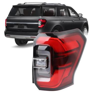 Imagem de KAMDKI Conjunto de luz traseira de moldura cromada RH adequado para Ford Expedition Limited/Platinum 2022 2023 2024 Lâmpada traseira lado direito do passageiro com lâmpadas LED tipo NL1Z13404 NL1Z