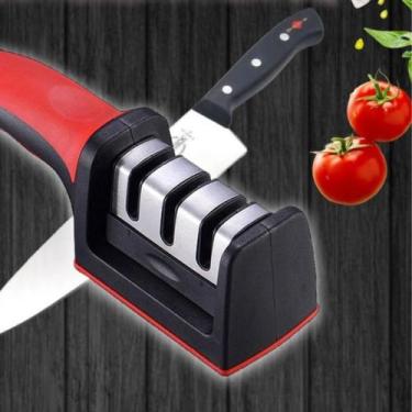 Imagem de Afiador Amolador De Facas 3 Tipos De Pedras Premium Envio Já - Home Go