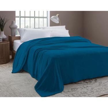 Imagem de Manta Camesa Casal Lisa 180 cm x 200 cm