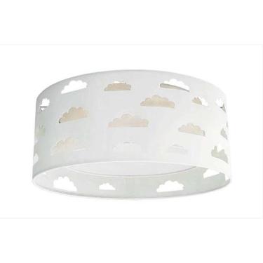 Imagem de Luminária Plafon Nuvens Duplo Com Recortes 50x16 Cáqui - Tom Luz