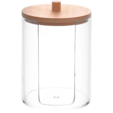 Imagem de Porta algodão com tampa de bambu My Box Lyor 7x7x9