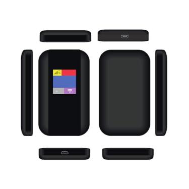 Imagem de Hotspot móvel 4G LTE, até 500 Mbps, suporta 10 usuários, roteador de rede de tela colorida de alta velocidade com slot para cartão SIM, para viagens domésticas e negócios