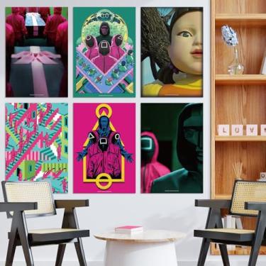 Imagem de OtRainbow Conjunto oficial licenciado de 6 pôsteres grandes de 29 x 42 cm, conjunto de decoração de parede de 11,4 x 16,5 polegadas, impressões de arte de séries de TV autênticas, presente de coleção