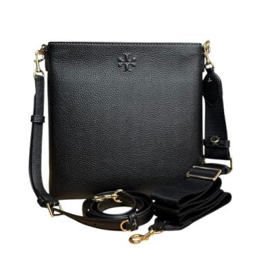 Imagem de Tory Burch Bolsa tiracolo feminina 15630 Thea Swingpack de couro granulado (preta), Preto, Transversal