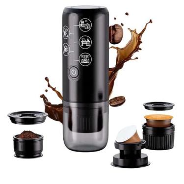 Imagem de Máquina de café expresso portátil HAILASRE Mini 12V recarregável