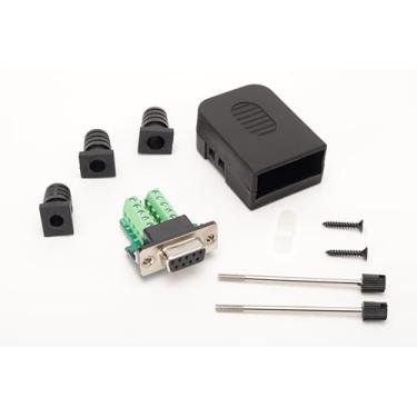 Imagem de Wirenest Conector fêmea DB9 – Adaptador serial RS232 sem solda com terminais de parafuso, caixa durável, alívio de tensão de 5/6/7 mm – Fiação rápida e confiável para projetos DIY, industriais e