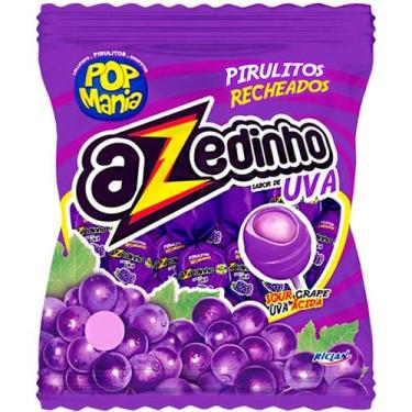 Imagem de Pirulito Pop Mania Azedinho Uva Recheio Mastigável Riclan - 50 Un - no