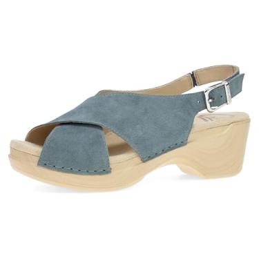 Imagem de Dansko Sandália Sloane estilosa para mulheres – leve com suporte de arco adicional – Sola de poliuretano durável para uso duradouro e conforto, Jeans, 5.5-6