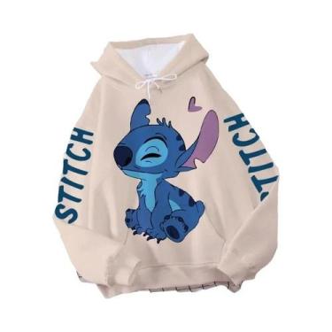 Imagem de Moletom Unissex Disney Stitch Angel Monster Com Capuz E Bolso Para Mul