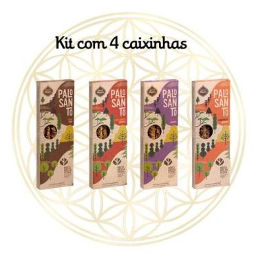 Imagem de KIT C/4 Incenso Sagrada Madre Linha Palo Santo Curto