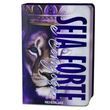 Imagem de Biblia Sagrada Com Harpa - Capa Dura Média - Seja forte e corajosa lil