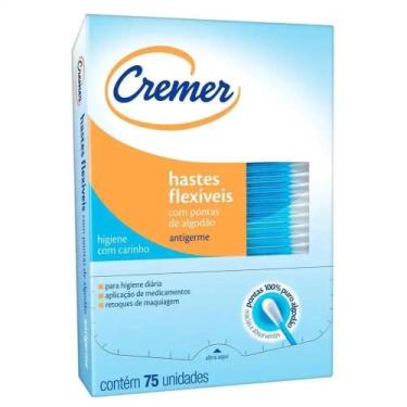 Imagem de Hastes Flexíveis Tradicional com 75 Unidades Cremer