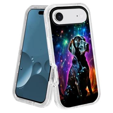 Imagem de stmedazm Capa protetora para iPhone 17 Air, de grau militar [3 camadas], transparente, à prova de poeira, à prova de choque, capa protetora para iPhone 17 Air de 6,6 polegadas, Labrador