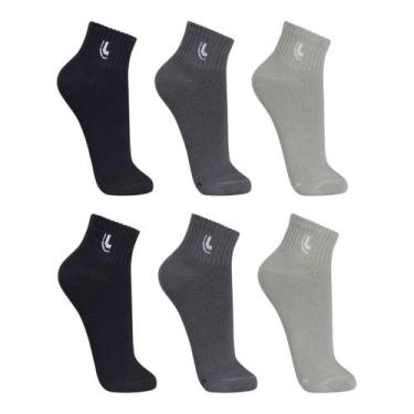 Imagem de Lupo Meia 3223 Kit 6 Pares Cano Curto Tamanho 45-48, 45-48, Preto, Cin