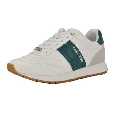 Imagem de Calvin Klein Tênis feminino Tatyann, Branco/Verde 142, 37