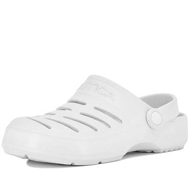 Imagem de Nautica Women's Clogs - Athletic Sports Sandal - Water Shoes Slip-On With Adjustable Back Strap With Open Slits - Beach Sports Summer Shoe-River Edge-White-8