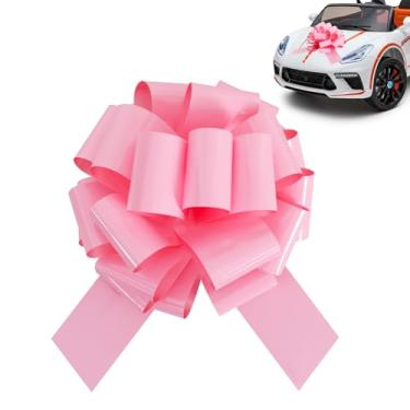 Imagem de TONIFUL Arco rosa grande de 40,6 cm - arco decorativo gigante de folha de alumínio para corrimão de escada, carro, bicicletas, brinquedos grandes, candidatos, porta da frente, embrulho de presente