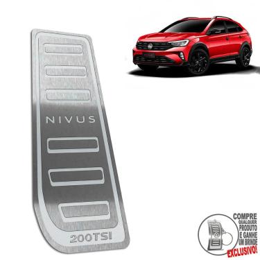 Imagem de Descanso De Pé Aço Inox Volkswagen Nivus R-Line Prata