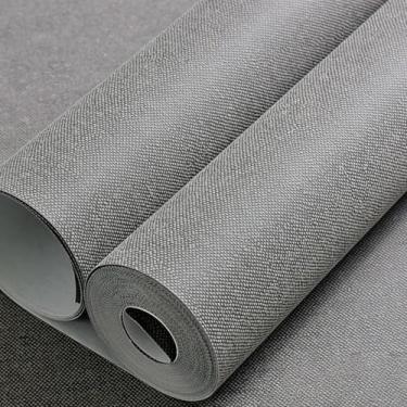 Imagem de ESSMOKO Papel de parede floco de neve listrado, tecido impermeável, não tecido, papel de parede não autoadesivo cinza 53 * 950 cm