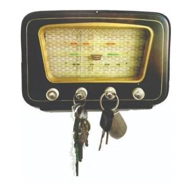 Imagem de Porta Chaves Rádio Antigo Vintage Retro Decoração Parede - modernato