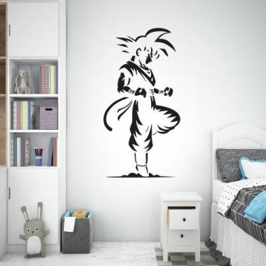 Imagem de Adesivo de Parede Goku Dragon Ball Decoração Lutadores Mangá Decoração