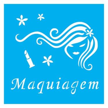 Imagem de Stencil de Acetato para Pintura OPA Simples 14 x 14 cm - 992 Maquiagem I