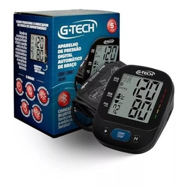 Imagem de Monitor Digital de Pressão Arterial de Braço, Preto, com Bluetooth, Display LCD Grande, Medição Automática no Braço, Detector de Arritmia