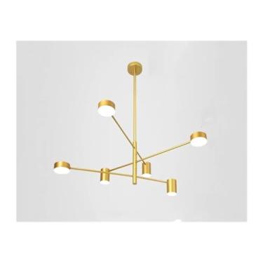 Imagem de Lustre preto Designer LED Minimalista Lustre de ferro forjado Sala de estar Quarto AC90-260V Iluminação interior para casa, lâmpadas de lustre