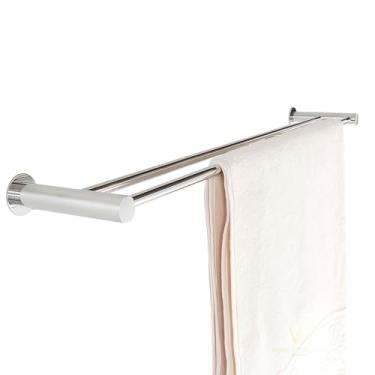 Imagem de Toalheiro Porta Toalha Duplo Para Banheiro 50cm Inox 304 - Rr1011