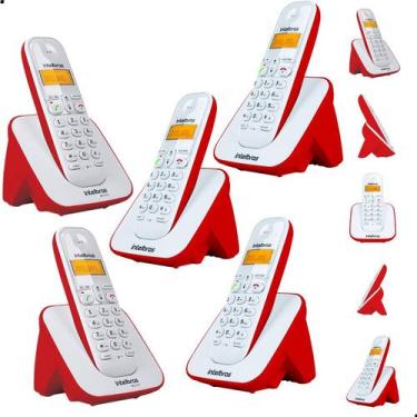Imagem de Telefone Sem Fio 4 Ramais Adicionais ID Bina TS 3110 Intelbras Identif