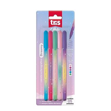 Imagem de Caneta Esferografica Tris Holic Dreamy Cartela 5 Unidades