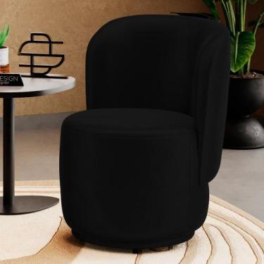 Imagem de Poltrona Orgânica Decorativa Living Molly material sintético Preto - D