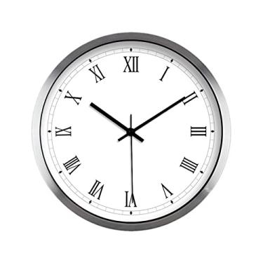 Imagem de WYUYIWH Relógios de parede simples números romanos europeus relógio digital sala de estar quarto relógio de quartzo silencioso relógio de parede relógio decorativo relógio de decoração (cor: B