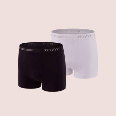 Imagem de Kit 2 Cuecas Box Masculina Sem Costura De Microfibra Trifil Lisa Básic