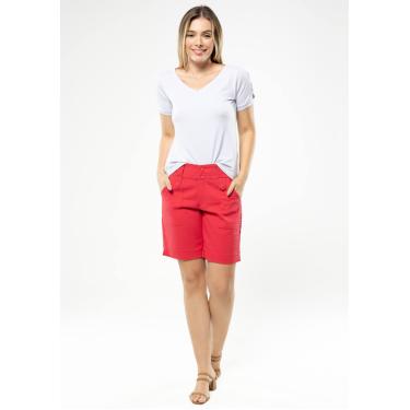 Imagem de Shorts Pau a Pique de Sarja Anarruga Vermelho