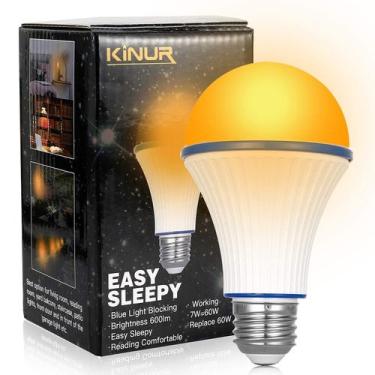 Imagem de Lâmpada LED KINUR 7W A19 1800K âmbar não regulável (pacote)