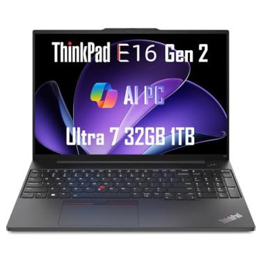Imagem de Laptop Lenovo ThinkPad E16 Gen 2 Business (16 polegadas FHD+ antirreflexo, Intel Core Ultra 7 155U (Beat i7-1355U), 32 GB DDR5 RAM, SSD de 1 TB) impressão digital, retroiluminado, webcam, Ethernet