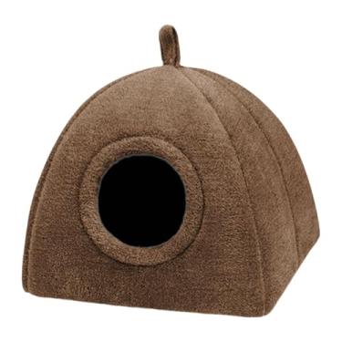 Imagem de Bothyi Cama para gatos, almofada, lavável, macia e quente, canil, inverno, caverna para gatos, casa para cachorros, coelhos, filhotes, gatinhos, gatos de, Marrom