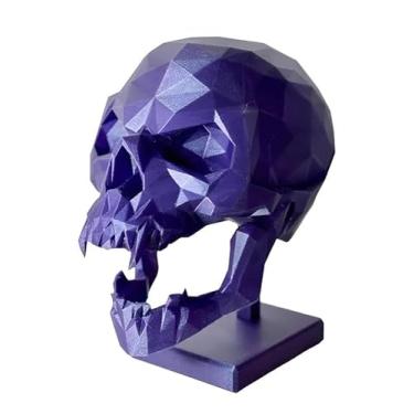 Imagem de Suporte Skull Caveira Decorativo para Headset e Fone de Ouvido – Design 3D Moderno para Setup Gamer (Roxo Galáxia)