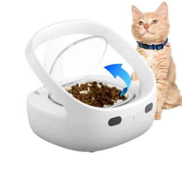 Imagem de Alimentador Automático Gatos, Microchip Pet Feeder Torna as Refeições Sem Estresse, Adequado para Alimentos úmidos e Secos