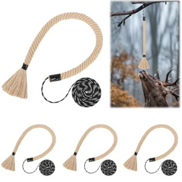 Imagem de 2 cordas perfumadas de veado, corda de algodão de 78 cm para cervos com paracorde pré-anexado de 3 m, corda de veado altamente absorvente de longa duração para acessórios essenciais de caça