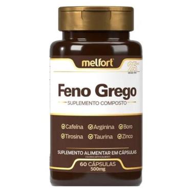 Imagem de Feno Com Taurina, Arginina, Boro, Tirosina 60 Cápsulas 500mg Melfort
