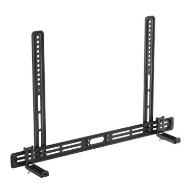 Imagem de XINLEI Suporte universal para barra de som com furos/sem furos, suporte de TV para alto-falante antiderrapante se estende de 8,8 a 15,5 cm, suporta 9 kg SBR501