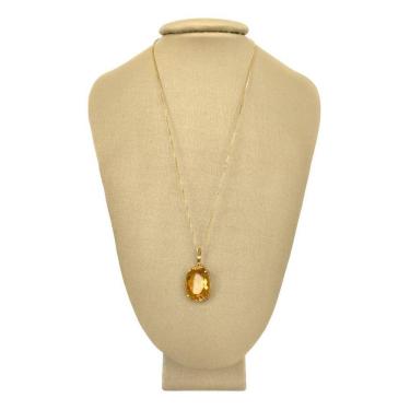 Imagem de Colar Prata 925 + Ouro Citrino Incrível -  P Vecchio