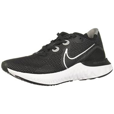 Imagem de Nike Tênis de corrida feminino Renew Run CK6360, preto metálico e branco 008, Metálico, 37