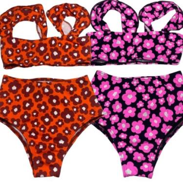 Imagem de KIT 2 Biquini Babadinho Infantil Estampado WLS Modas Confortavel Básic