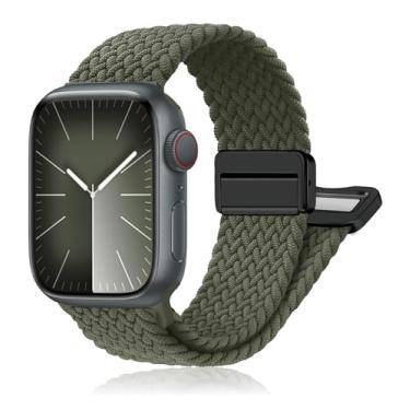 Imagem de Pulseira trançada magnética para Apple Watch séries 11 10 9 8 7 6 5 4 3 / SE/Ultra 3 de 40 mm, 44 mm, 46 mm, 42 mm, 38 mm, 41 mm, 45 mm, 49 mm, 49 mm