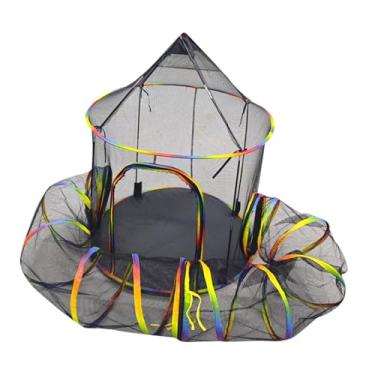 Imagem de KiBcsLic Tenda e túnel para gatos, túnel para gatinhos, 2 em 1, centro de atividades, respirável, dobrável, brinquedo interativo, gaiola, casa para cães ao ar