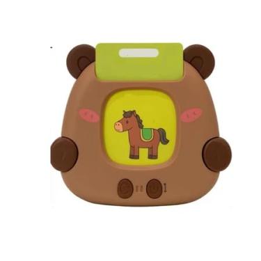 Imagem de Pronúncia Portátil Máquina de Cartões de Aprendizagem Educational (Português e Inglês) | APOLLO'S STORE (Capivara - Marrom)